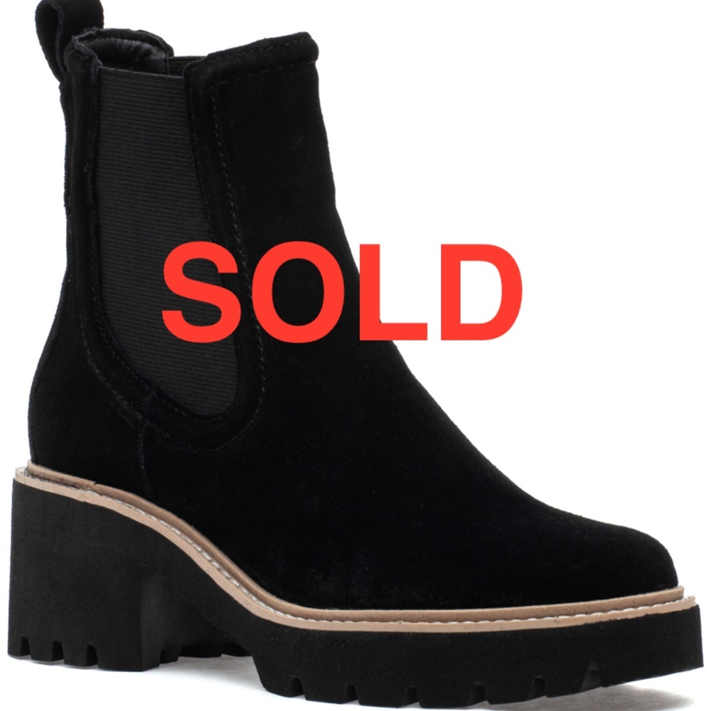 SOLD - DOLCE VITA HAWK H20 BOOT ONYX SUEDE BLACK